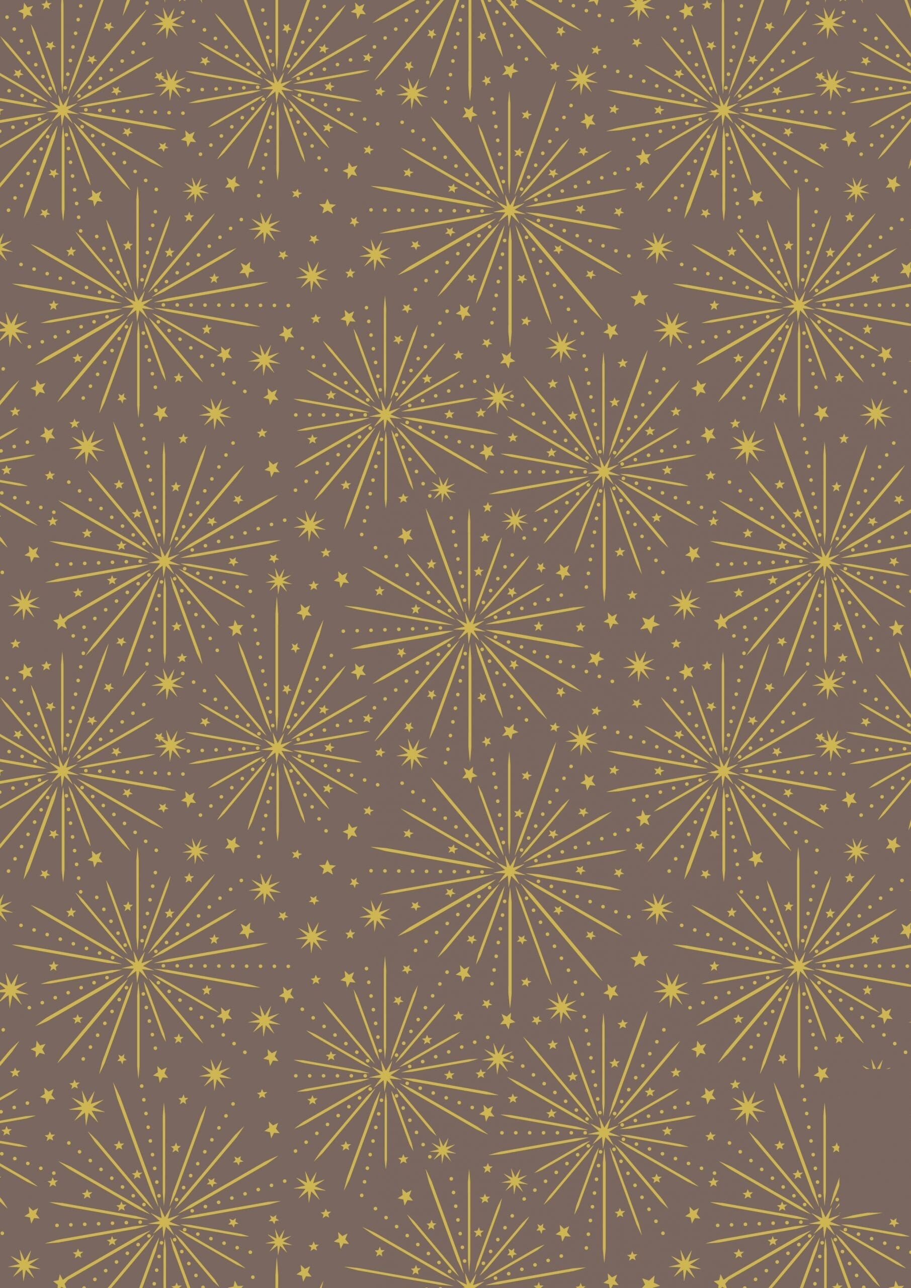 LAST BOLT!! Lewis & Irene Honey Bee Fabric Collection Starburst with Gold Metallic on Fawn Premium 100% Cotton Fabrics