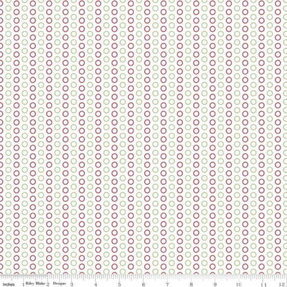 LAST BOLT!! Riley Blake Circle Dot Fabric Collection Christmas Dots on White Premium 100% Cotton Quilt Shop Quality Fabrics