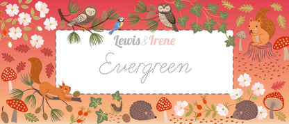 Lewis & Irene Evergreen Fabric Collection Dog Rose on Rust A693.2