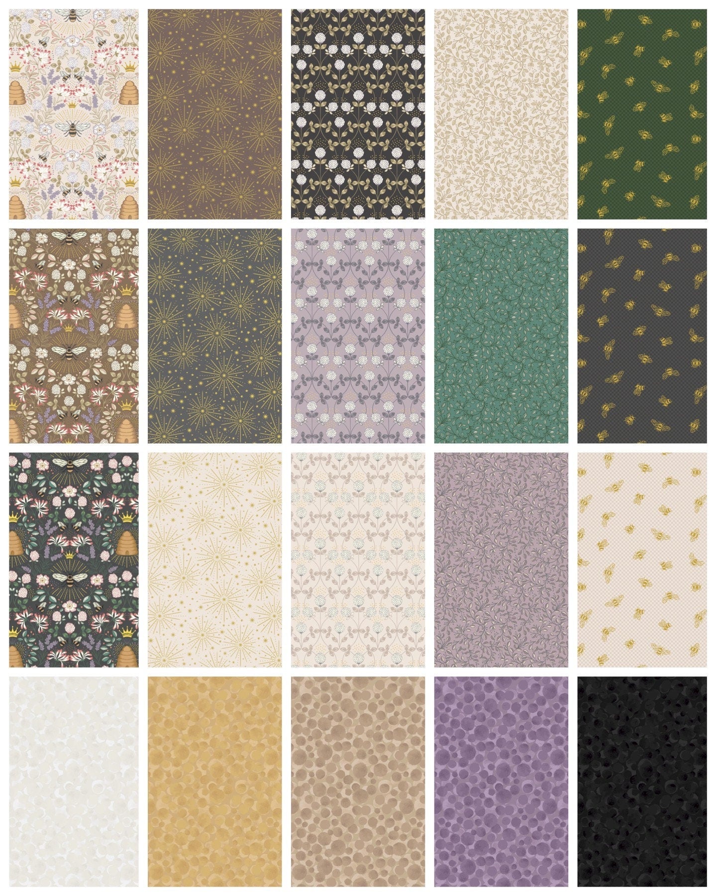 Lewis & Irene Honey Bee Fabric Collection Digital Print One Yard Apron Panel A655