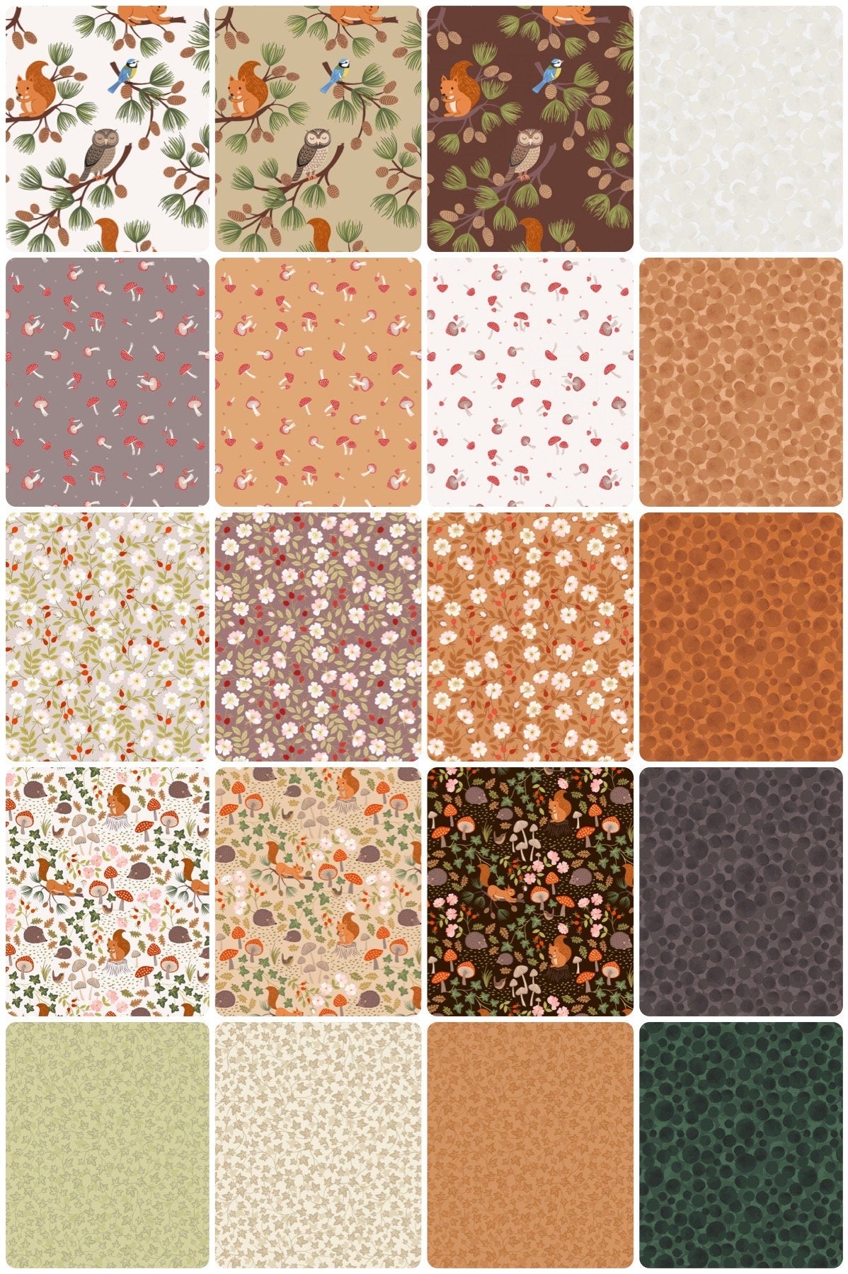 Lewis & Irene Evergreen Fabric Collection Pine Cone Branches on Cream A691.1