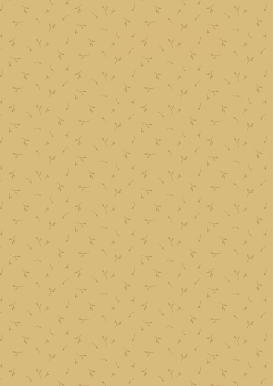 LAST BOLT!! Lewis & Irene Meadowside Fabric Collection Seeds of Solitude on Antique Gold Premium 100% Cotton Quilt Shop Quality Fabrics