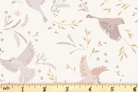 Lewis & Irene Meadowside Fabric Collection Meadow Call on Cream Premium 100% Cotton Quilt Shop Quality Fabrics