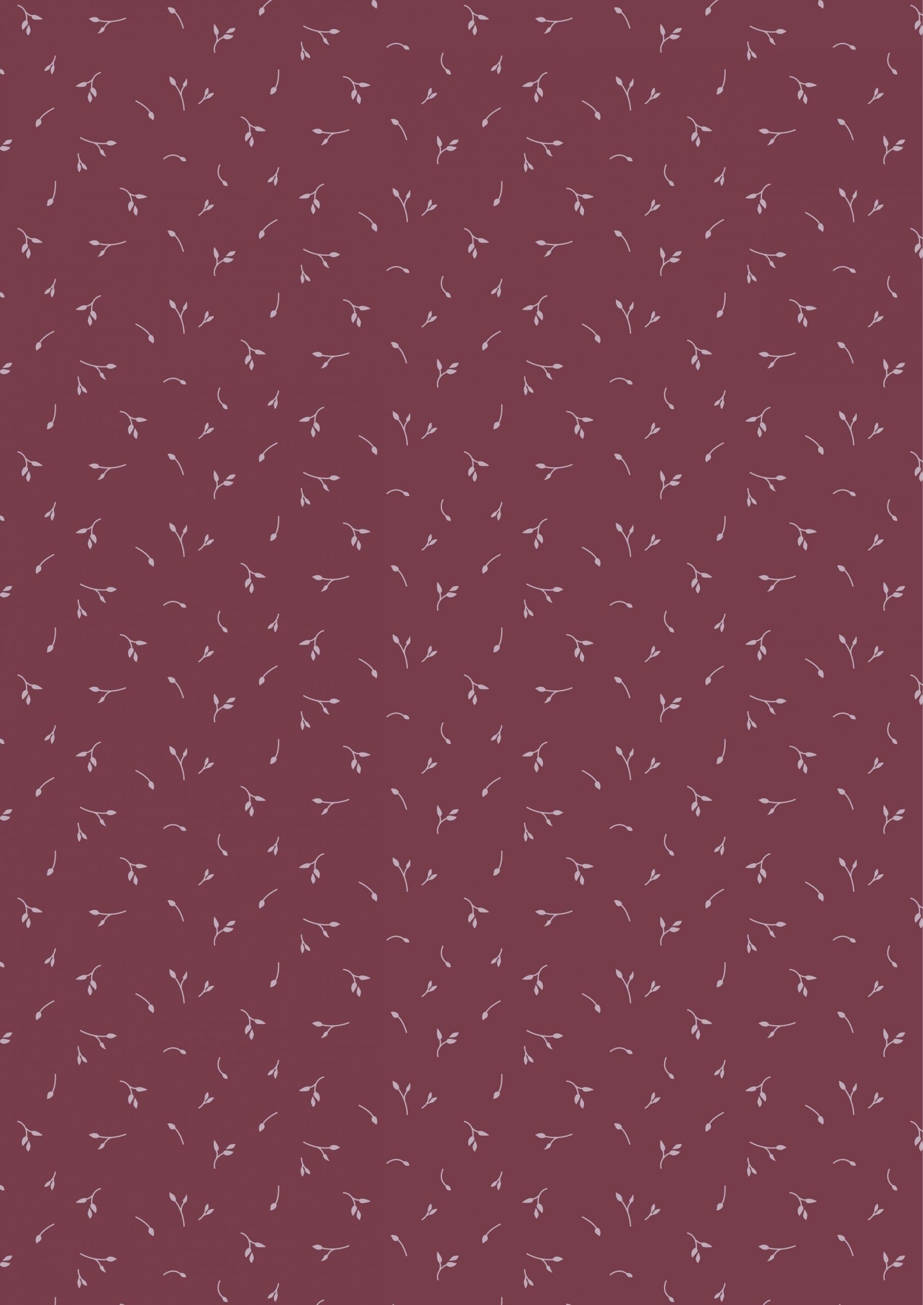 Lewis & Irene Meadowside Fabric Collection Seeds of Solitude on Wine Premium 100% Cotton Quilt Shop Quality Fabrics