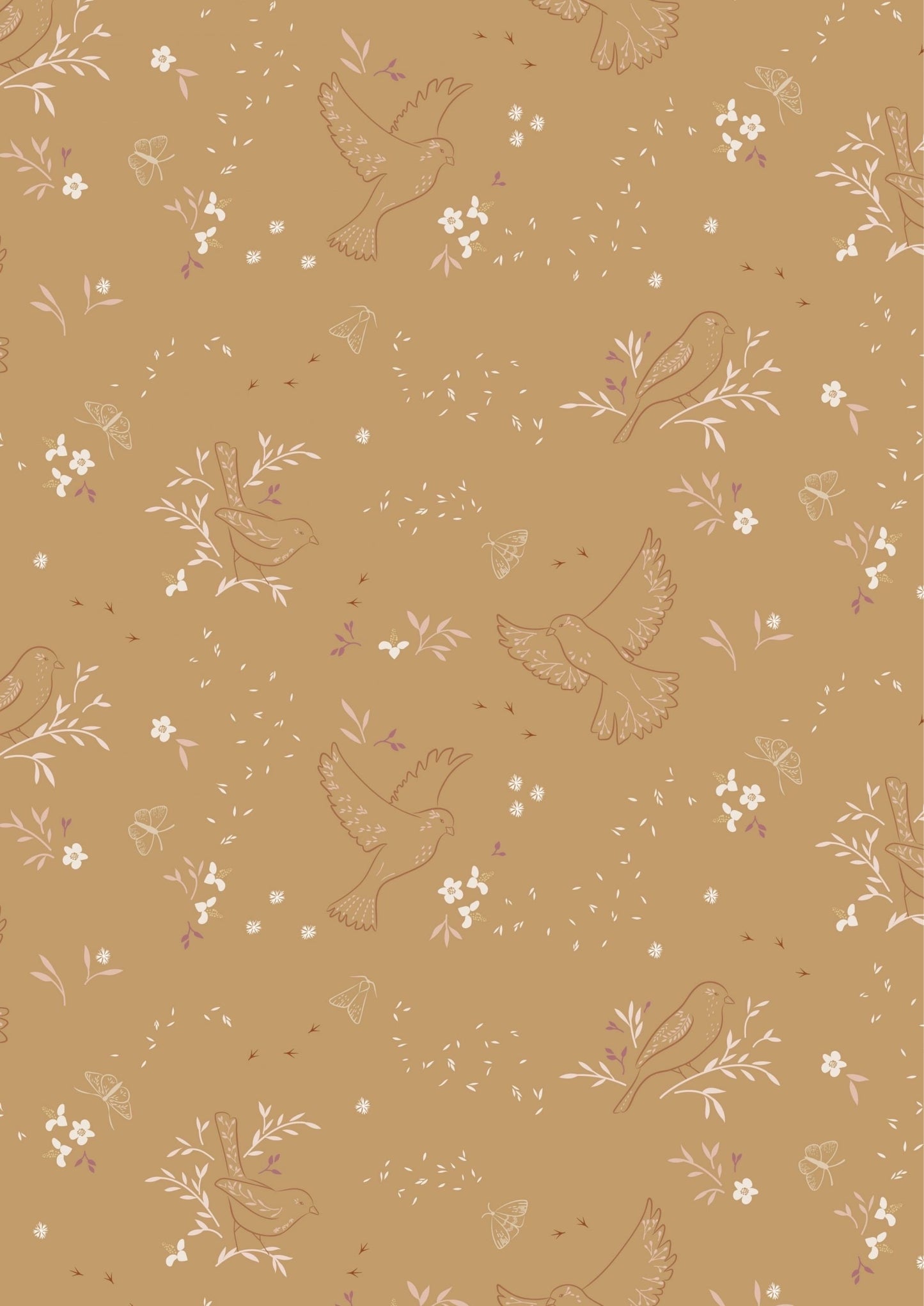 Lewis & Irene Meadowside Fabric Collection Small Seeds on Mustard Yellow Premium 100% Cotton Quilt Shop Quality Fabrics