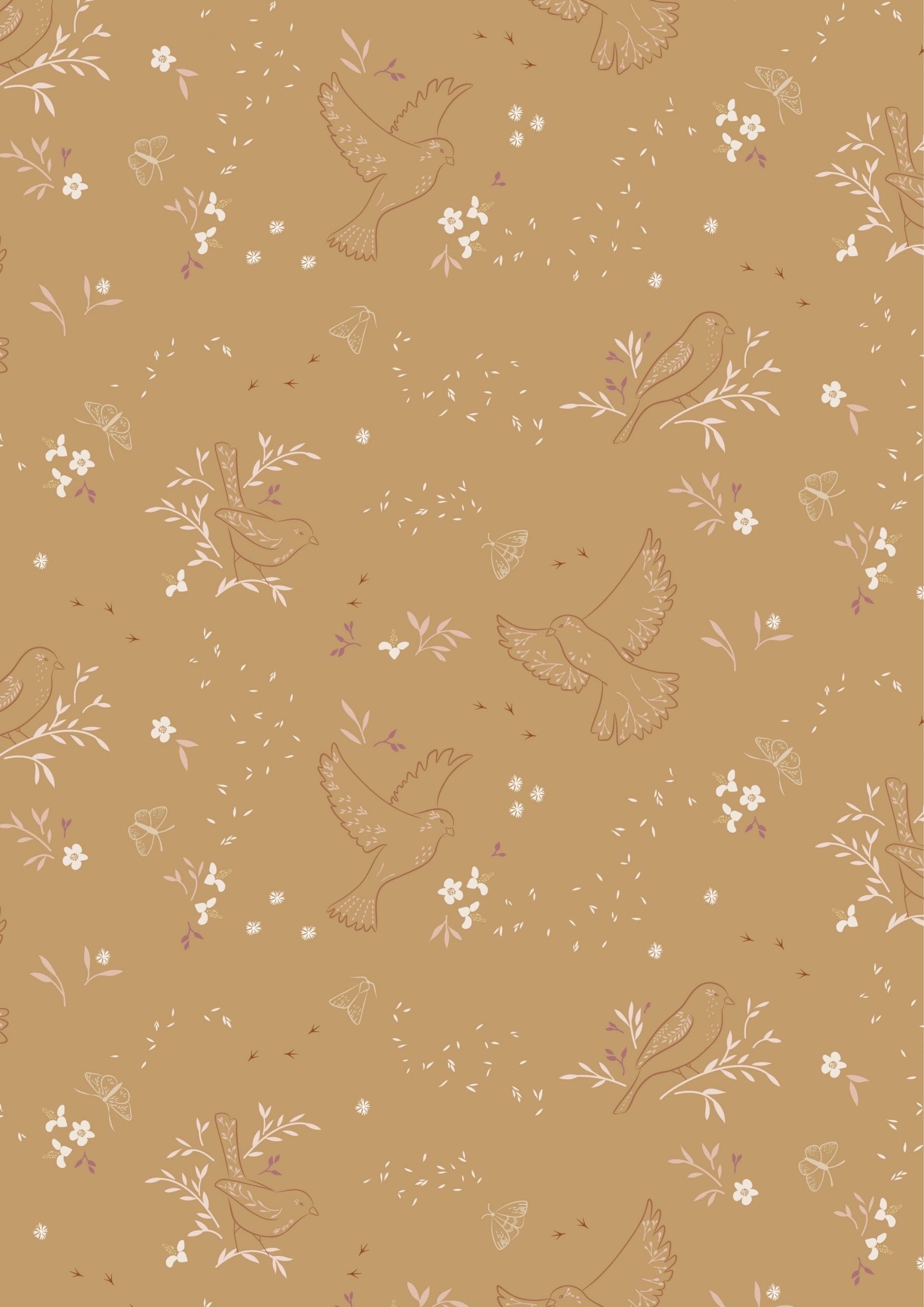 Lewis & Irene Meadowside Fabric Collection Small Seeds on Mustard Yellow Premium 100% Cotton Quilt Shop Quality Fabrics