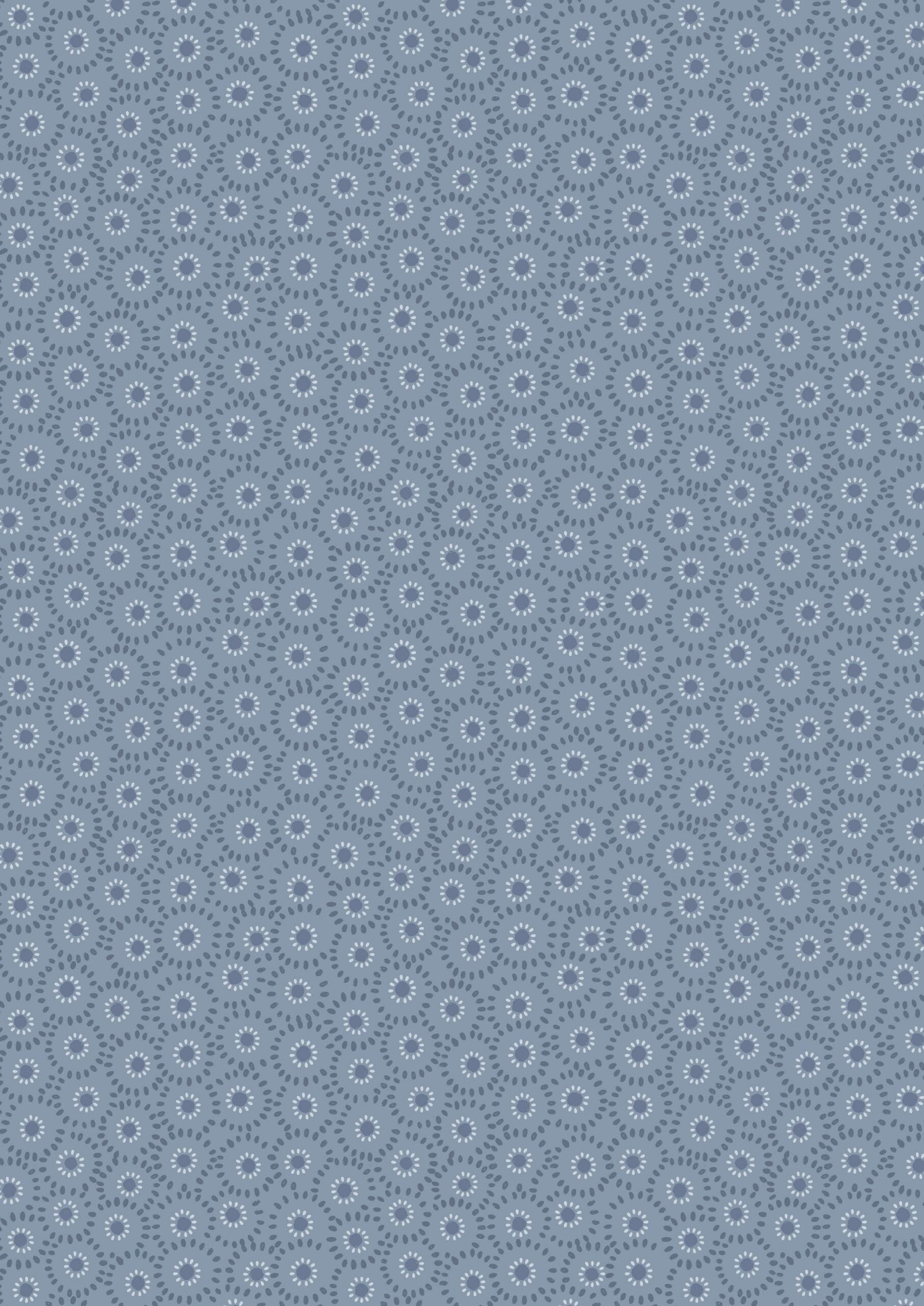 Lewis & Irene Shinrin Yoku Fabric Collection Small Floral on Winter Blue Premium 100% Cotton Quilt Shop Quality Fabrics