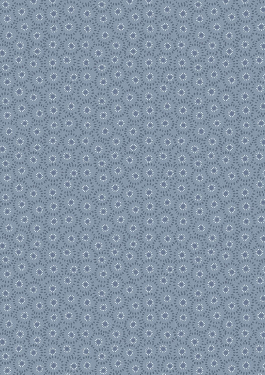 Lewis & Irene Shinrin Yoku Fabric Collection Small Floral on Winter Blue Premium 100% Cotton Quilt Shop Quality Fabrics