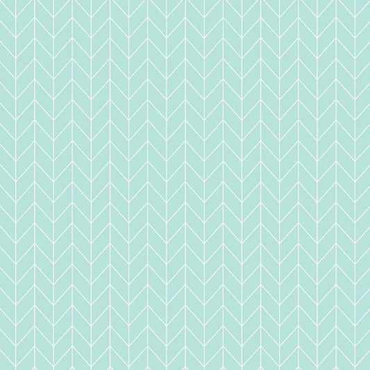 Maywood Studio Kimberbell Vintage Flora Fabric Collection Chevron on Aqua Premium 100% Cotton Quilt Shop Quality Fabrics
