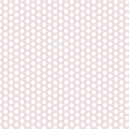 Maywood Studio Kimberbell Vintage Flora Fabric Collection Honeycomb on Pink Premium 100% Cotton Quilt Shop Quality Fabrics