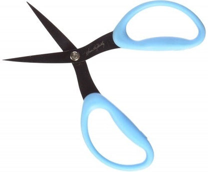 Karen Kay Buckley's Perfect Scissors Micro-Serrated Blue Medium 6" Scissors with Plastic Sheath