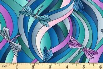 Lewis & Irene Reflections Fabric Collection Dragonflies on Earth Tones A514.3