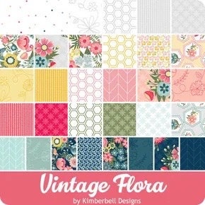 Maywood Studio Kimberbell Vintage Flora Fabric Collection Swirl Floral on Yellow MAS10334S