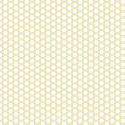 Maywood Studio Kimberbell Vintage Flora Fabric Collection Honeycomb on Yellow Premium 100% Cotton Quilt Shop Quality Fabrics