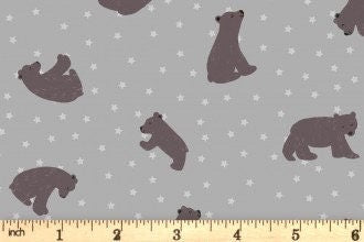 LAST BOLT!! Lewis & Irene Bear Hugs Fabric Collection Starry Bear on Ochre Premium 100% Cotton Quilt Shop Quality Fabrics
