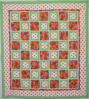 Fabric Cafe Square Dance Quilt Pattern (Uses Only 3 Yards of Fabric For Top) Finished Size: 45"x50"