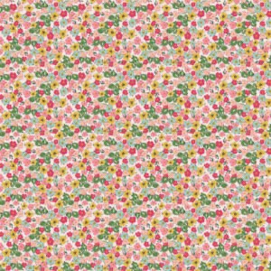 Poppie Cotton Bloom True Fabric Collection Flora on White Premium 100% Cotton Quilt Shop Quality Fabrics