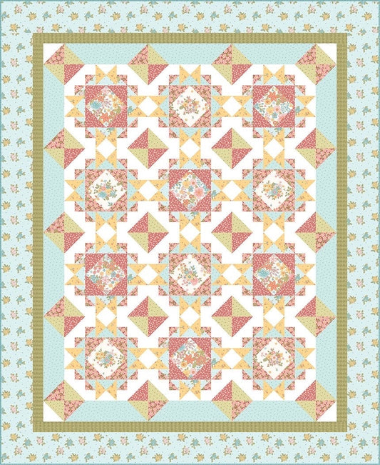 The Whimsical Workshop Saturday Afternoon Quilt Pattern Finished Size: 72"x88"