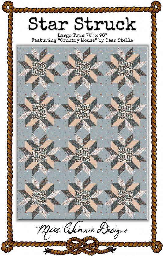 Miss Winnie Designs Star Struck Quilt Pattern Finished Size: 72"x96"
