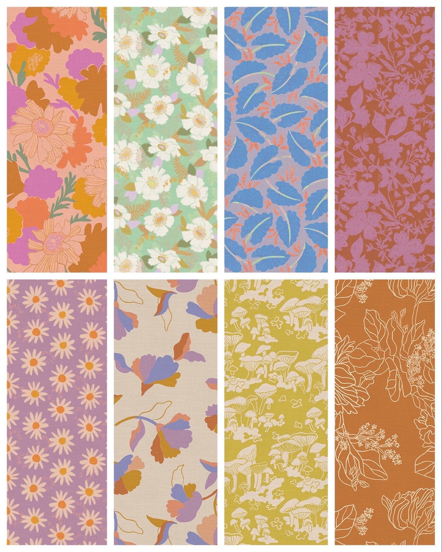 Paintbrush Studio Botanica Fabric Collection Hibiscus on Pink Authentic Premium 100% Cotton Quilt Shop Quality Fabrics