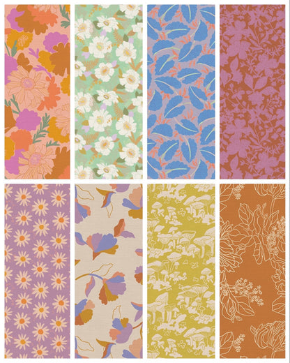 Paintbrush Studio Botanica Fabric Collection Hibiscus on Pink Authentic Premium 100% Cotton Quilt Shop Quality Fabrics