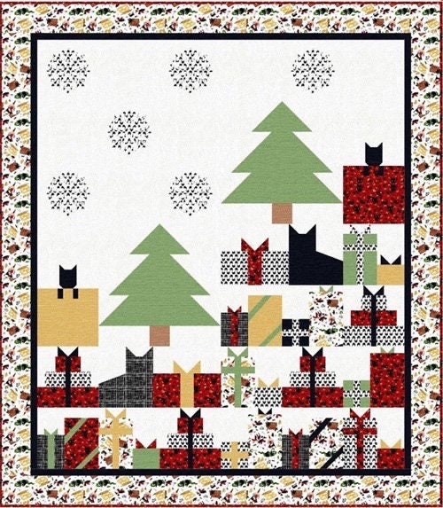 The Fabric Addict "Presently" Quilt Pattern Finished Size: 65"x74"