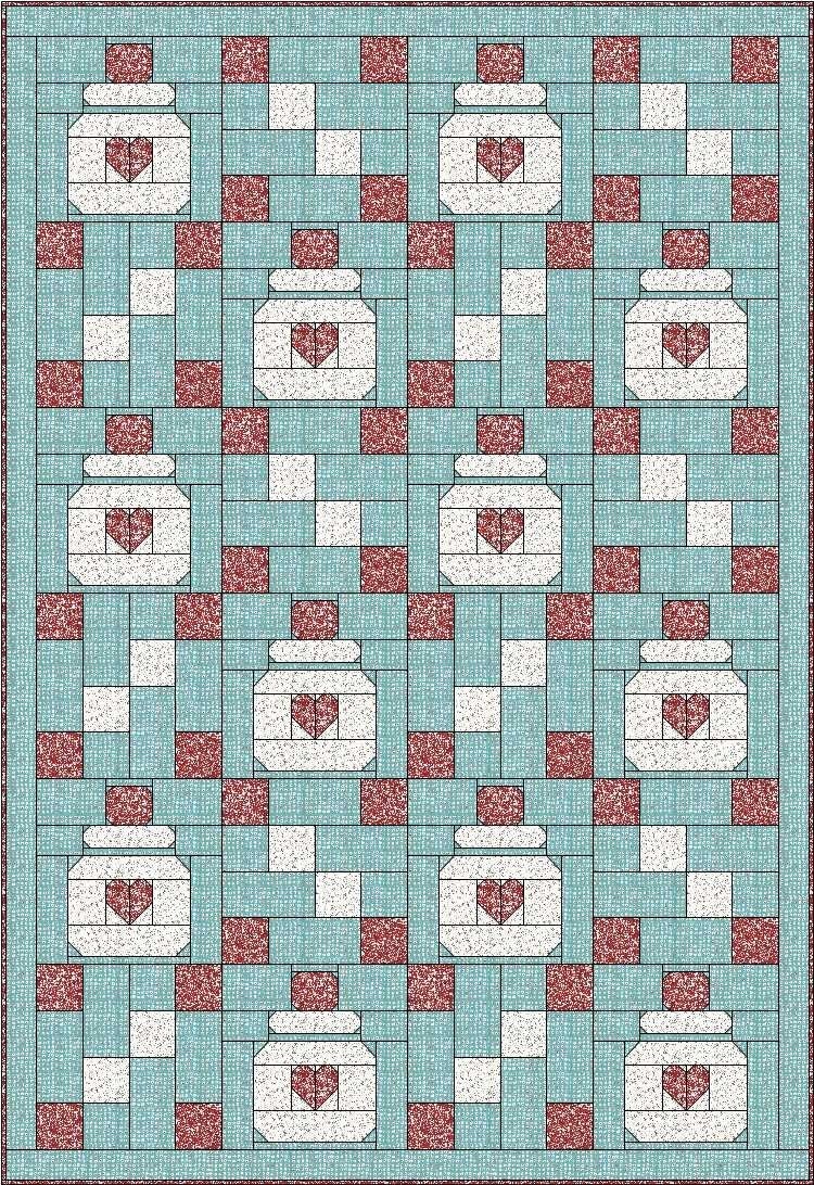 Laugh Yourself Into Stitches Love Potion No 9 Quilt Pattern Finished Size: 52"x76"