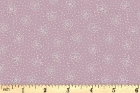 Lewis & Irene Celtic Fairies Fabric Collection Silver Metallic Celtic Flowers on Heather Premium 100% Cotton Quilt Shop Quality Fabrics