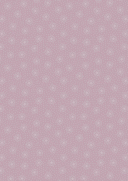 Lewis & Irene Celtic Fairies Fabric Collection Silver Metallic Celtic Flowers on Heather Premium 100% Cotton Quilt Shop Quality Fabrics