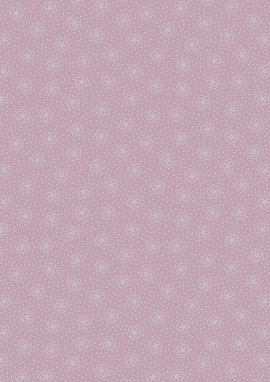 Lewis & Irene Celtic Fairies Fabric Collection Silver Metallic Celtic Flowers on Heather Premium 100% Cotton Quilt Shop Quality Fabrics