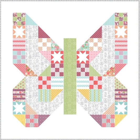 Lella Boutique Butterfly Patch Quilt Pattern Finished Size: 60"x60"