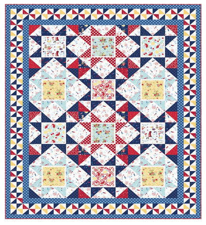 The Whimsical Workshop Hello Sumer Quilt Pattern Finished Size: 63"x79"