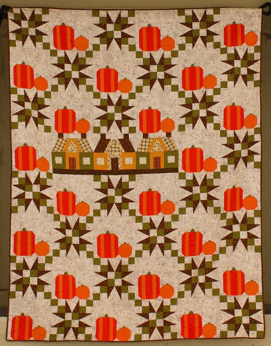 Charisma Horton Pumpkin Cottage Quilt Pattern Finished Size: 72"x96"