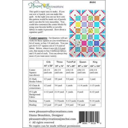 Pleasant Valley Creations Simply Cool Quilt Pattern (5 Size Variations Per Pattern)