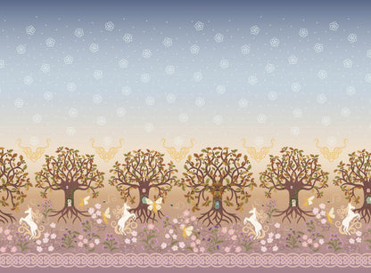 LAST BOLT!! Lewis & Irene Celtic Fairies Fabric Collection Digital Print Gold Metallic Double Edge Border Premium 100% Cotton Fabrics