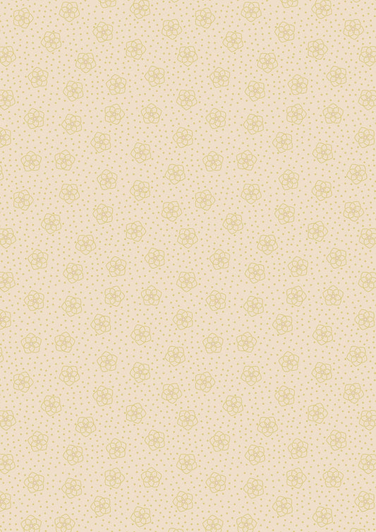 Lewis & Irene Celtic Fairies Fabric Collection Gold Metallic Celtic Flowers on Dark Cream Premium 100% Cotton Quilt Shop Quality Fabrics