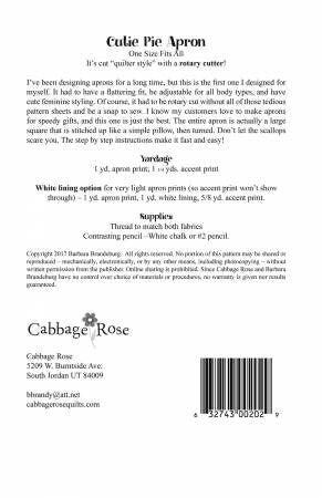 Cabbage Rose Cutie Pie Apron