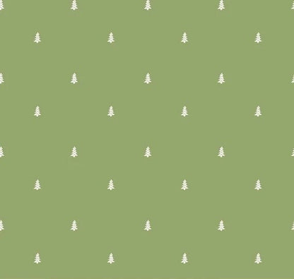 Riley Blake Love You S'more Fabric Collection Trees on Green Premium 100% Cotton Quilt Shop Quality Fabrics