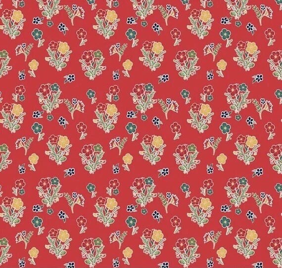 Riley Blake Love You S'more Fabric Collection Floral on Red Premium 100% Cotton Quilt Shop Quality Fabrics