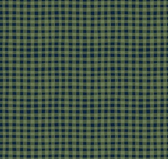 Riley Blake Love You S'more Fabric Collection Gingham on Olive Premium 100% Cotton Quilt Shop Quality Fabrics