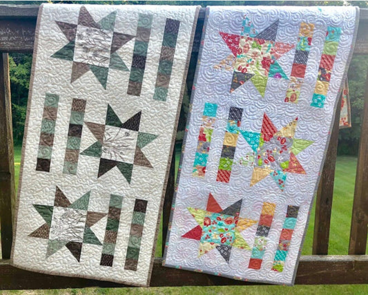 Hopscotch Runner Pattern by Doug Leko Antler Quilt Design Pattern (Finished Size 17"x54")