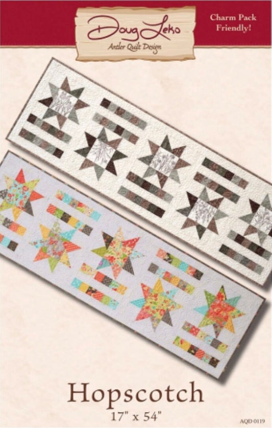 Hopscotch Runner Pattern by Doug Leko Antler Quilt Design Pattern (Finished Size 17"x54")