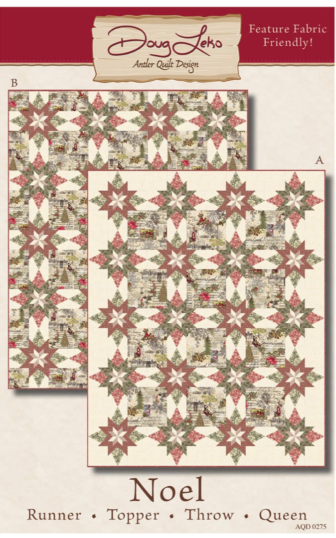 Doug Leko Antler Quilt Designs Noel Quilt Pattern (4 Size Variations Per Pattern)