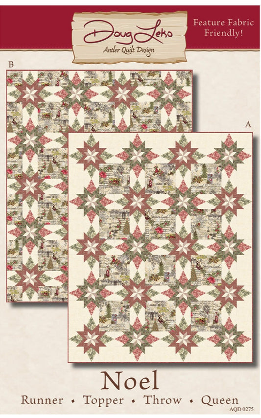 Doug Leko Antler Quilt Designs Noel Quilt Pattern (4 Size Variations Per Pattern)