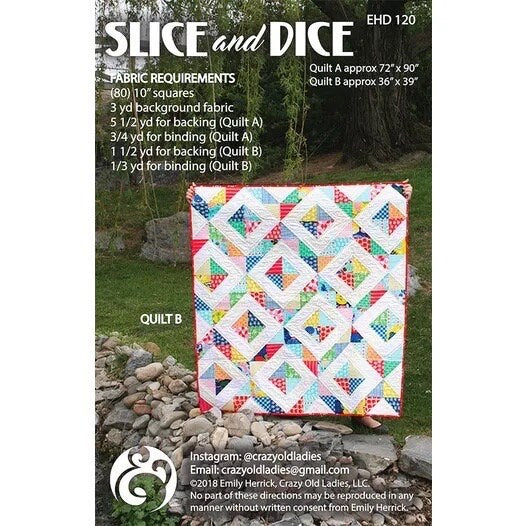 A Bright Corner Slice and Dice Quilt Pattern (2 Size Variations Per Pattern)