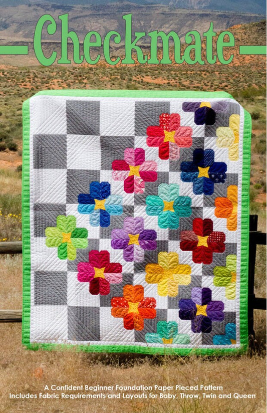 On Williams Street Checkmate Quilt Pattern (Finished Size 60"x69")