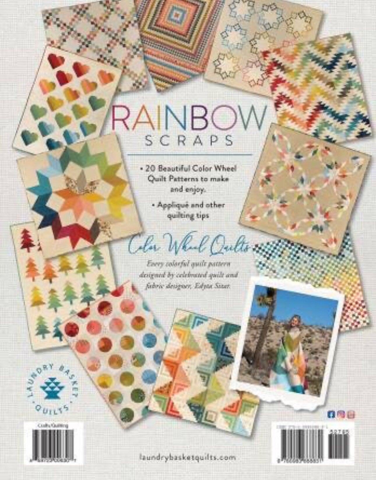 Laundry Basket Quilts Rainbow Scraps Quilt Pattern Book (20 colorful patterns per book)
