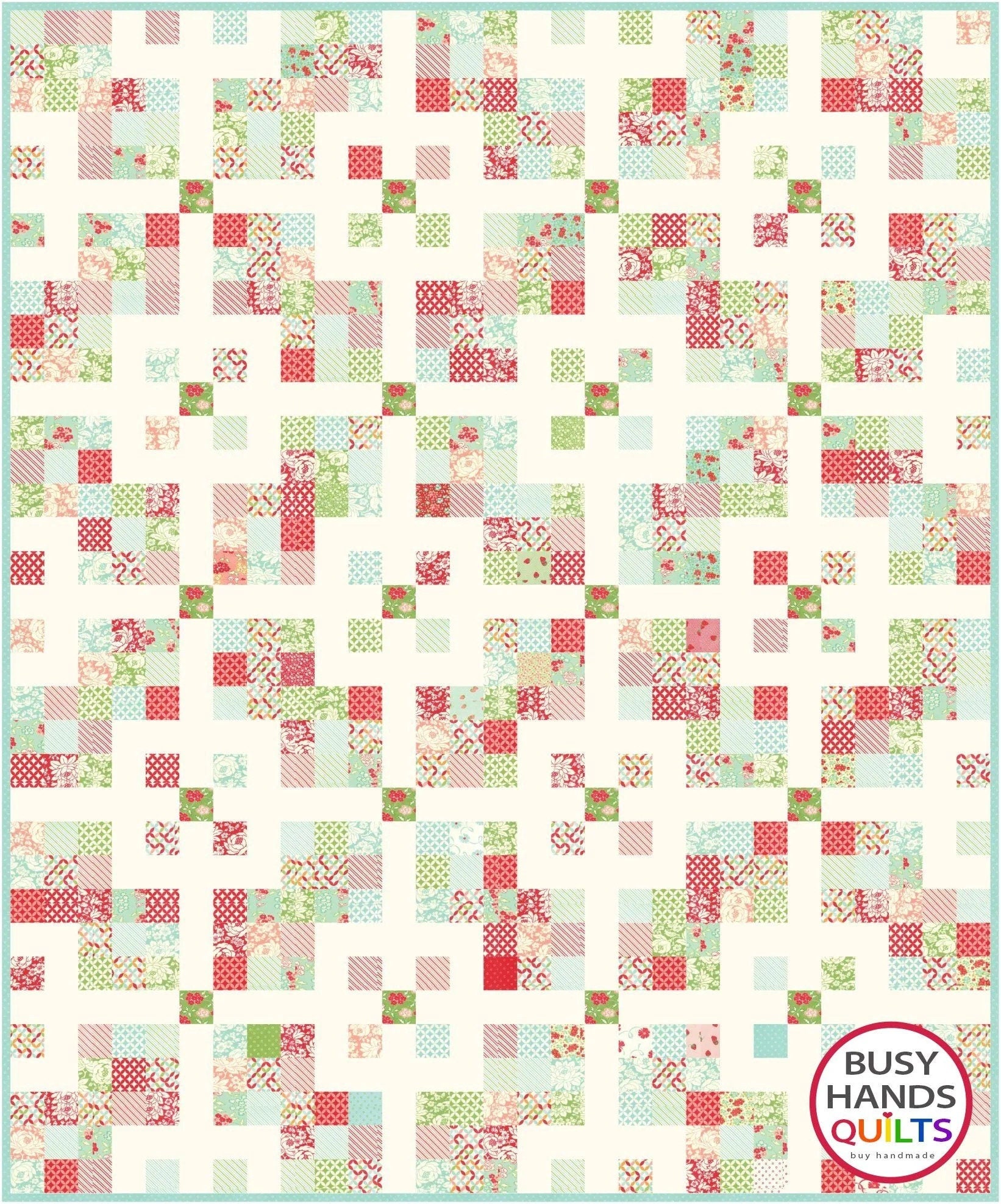Busy Hands Quilts Grid Pop Quilt Pattern (8 Size Variations Per Pattern)