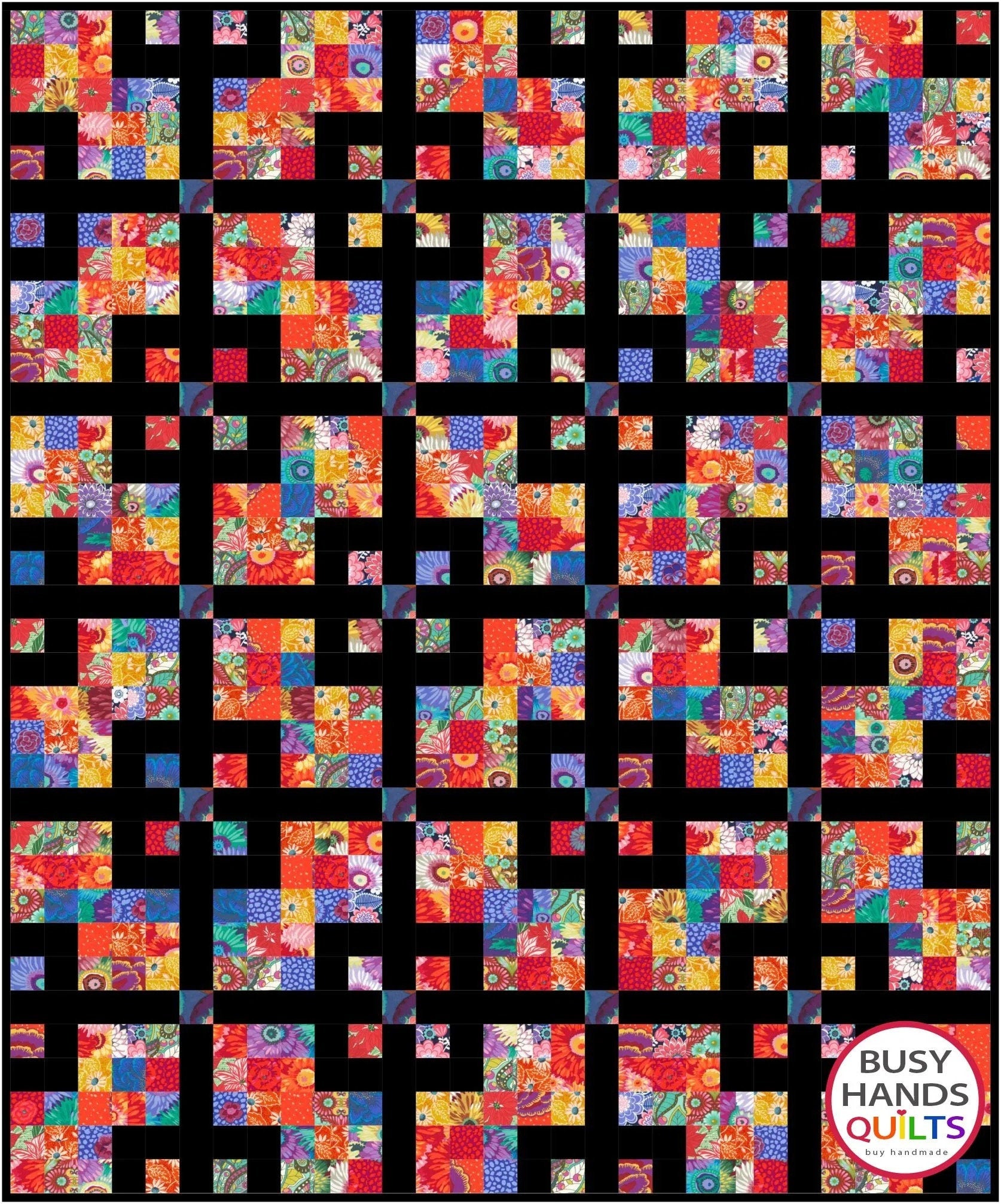 Busy Hands Quilts Grid Pop Quilt Pattern (8 Size Variations Per Pattern)