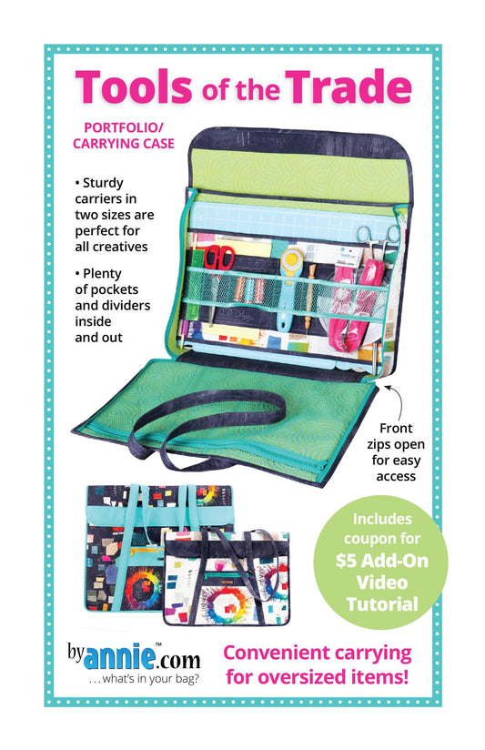 ByAnnie Tools of the Trade Portfolio Carrying Case Pattern (14 Colors of 18"x54" Mesh Packs Sold Separately)